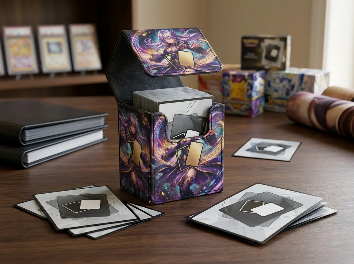 Squirrel Den Gaming custom TCG production workspace
